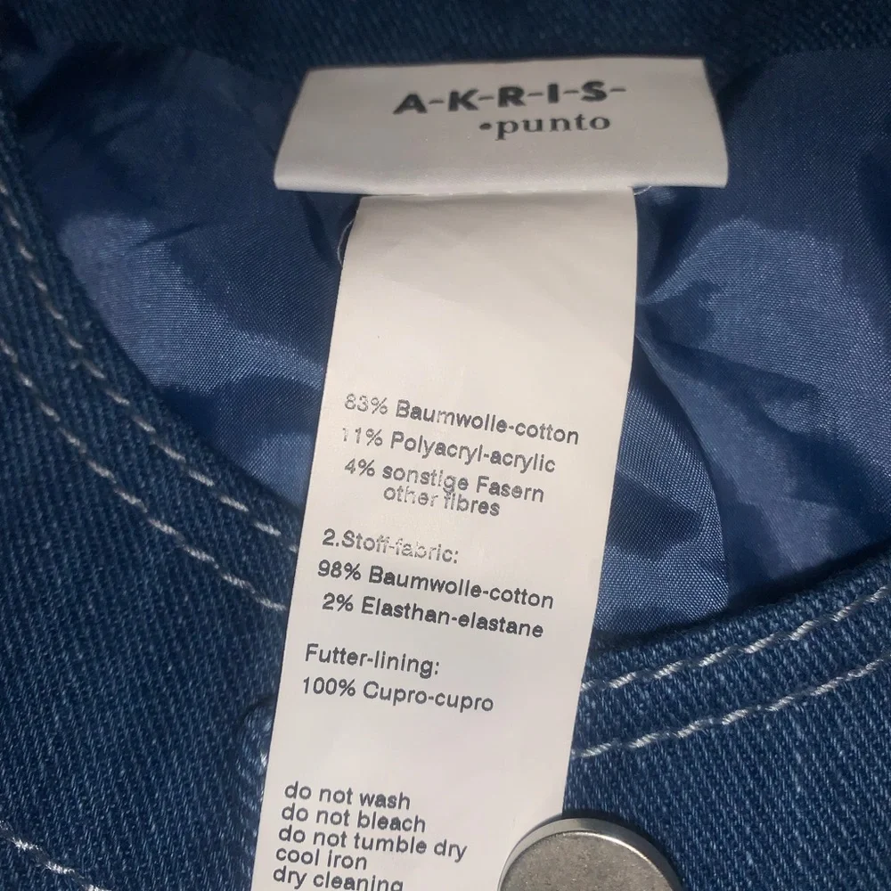 Akris Punto denim trim houndstooth Jacquard collarless Jacket 8 - Picture 8 of 11